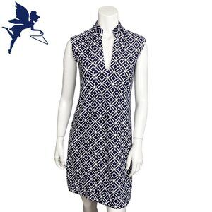JUDE CONNALLY Kristen Mini Link Geometric Print Sheath Dress